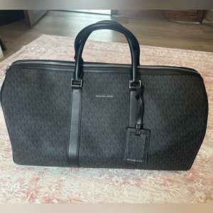 Michael Kors signature logo weekender bag